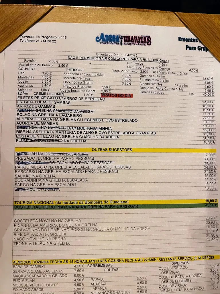 Menu_Adega das Gravatas_Carnide_immagine_2