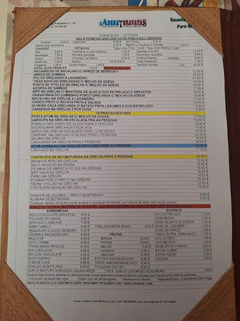 Menu_Adega das Gravatas_Carnide_immagine_4