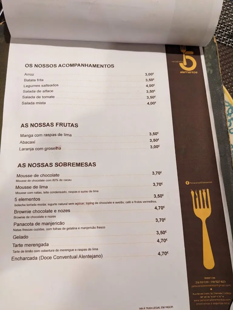 Menu_Petiscaria 5 Elementos_Carnide_immagine_1