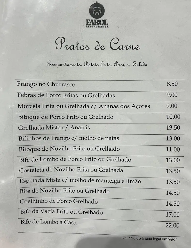 Menu_Restaurant Farol_Arrifes_immagine_2