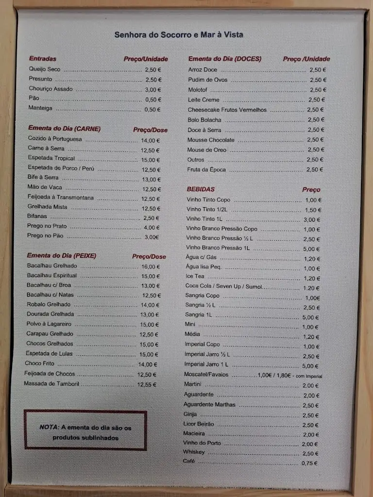 Menu_Senhora do Socorro e Mar á Vista_Enxara do Bispo_immagine_1