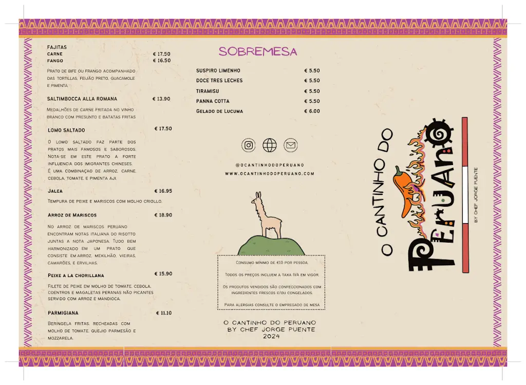 Menu_O Cantinho do Peruano_Charneca_imagen_1