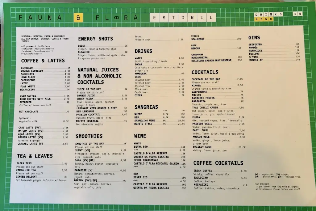 Menu_Restaurante Fauna & Flora - Estoril_Estoril_immagine_4