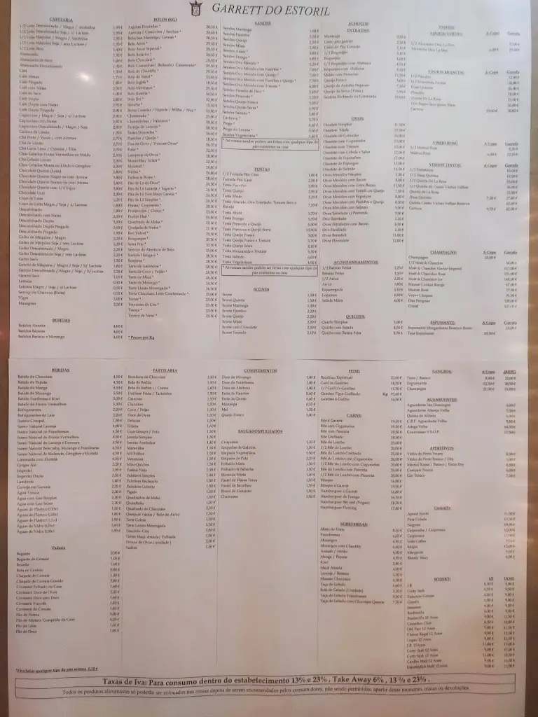 Menu_Garrett Estoril_Estoril_immagine_3