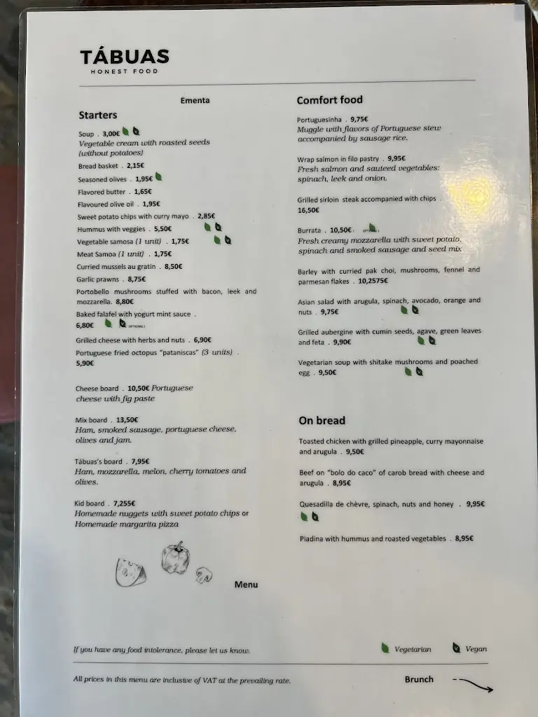 Menu_Tábuas honest food_Fontanelas_immagine_4