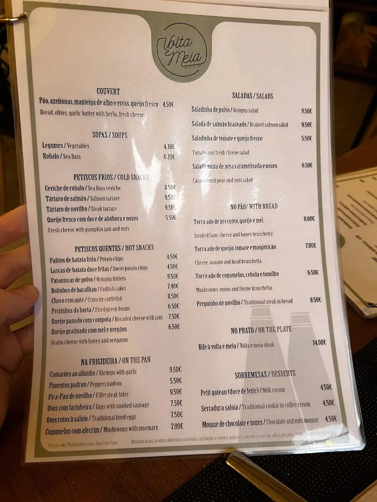 Menu_Volta e Meia Restaurante Bar_Fontanelas_immagine_2