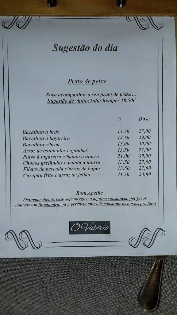 Menu_O Valério_Mangualde da Serra_imagen_2