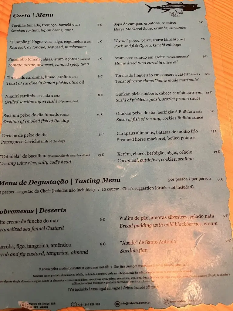 Menu_A Taberna Do Mar_Graça_imagen_1