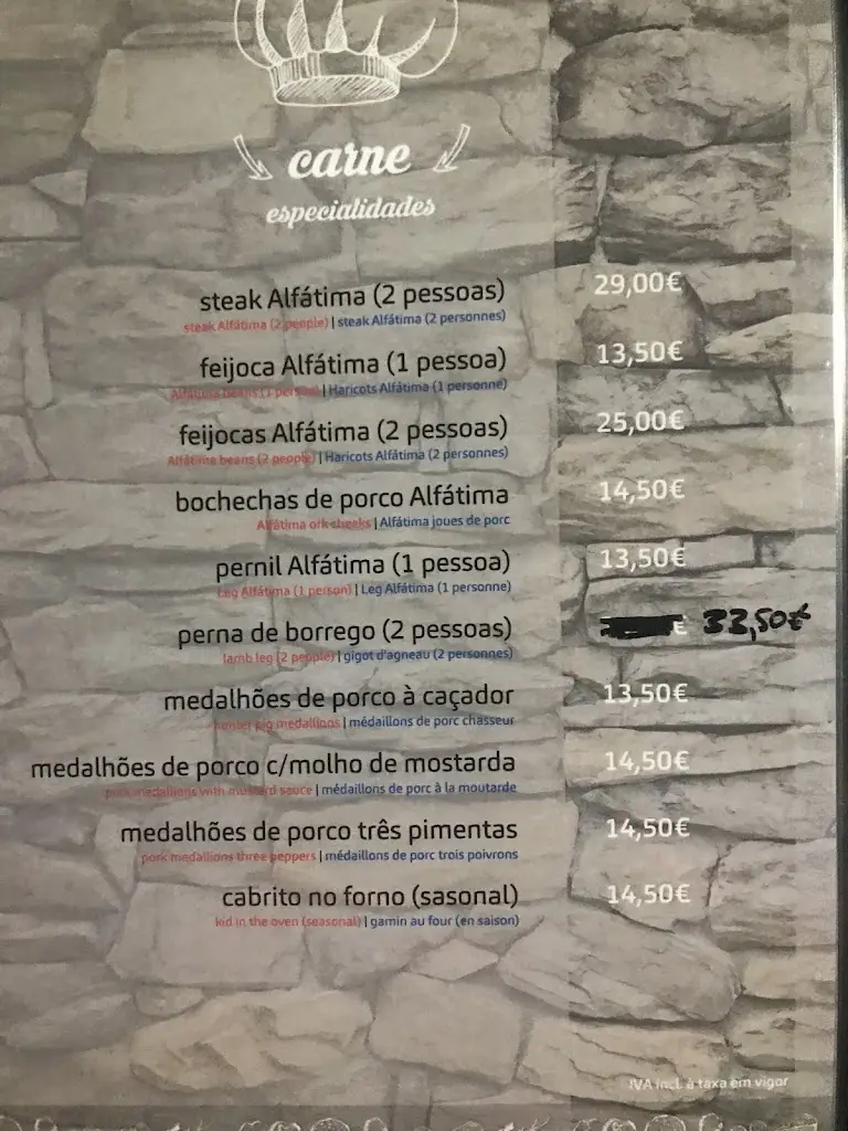 Menu_Restaurante Steakhouse Alfátima_Manteigas_immagine_4