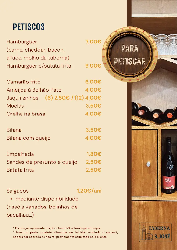 Menu_Taberna S. José_Albergaria-a-Velha_immagine_1