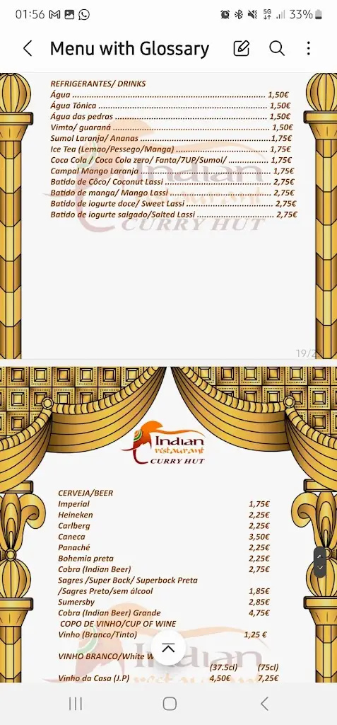 Menu_Curry Hut_Linda-a-Velha_imagen_1
