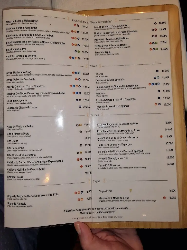 Menu_Restaurante Dona Ferreirinha_Castelo Branco_image_1