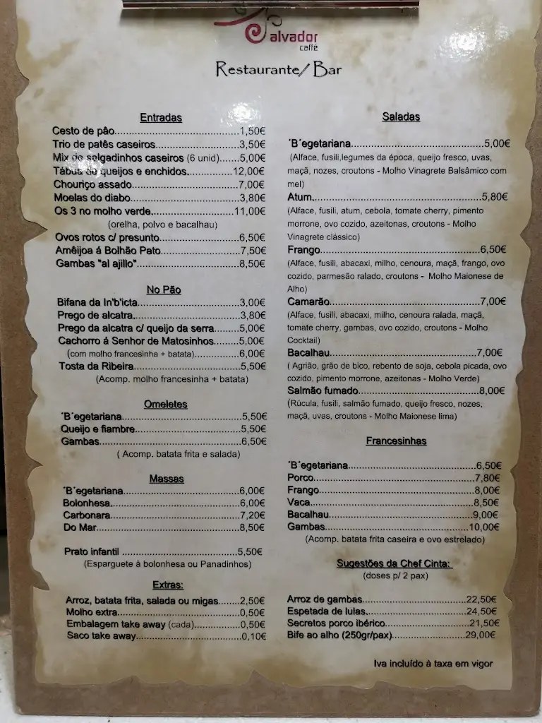 Menu_Salvador Caffé_Albergaria-a-Velha_immagine_2