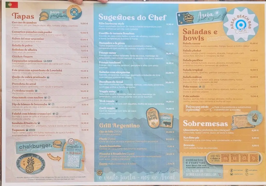 Menu_Areal Beach Bar by Chakall_Lourinhã_image_1