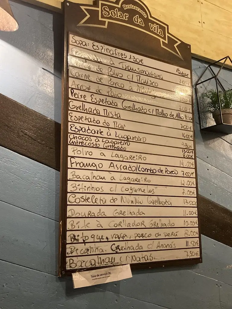 Menu_Solar da Vila_Lourinhã_immagine_3