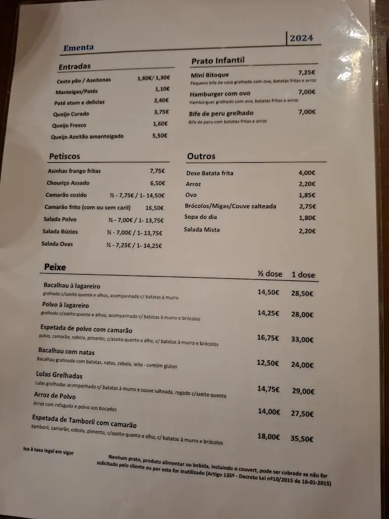 Menu_Barracão do Petisco_Lourinhã_immagine_1