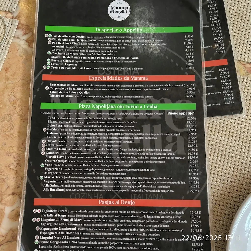 Menu_Mamma Donella_Massamá_immagine_1