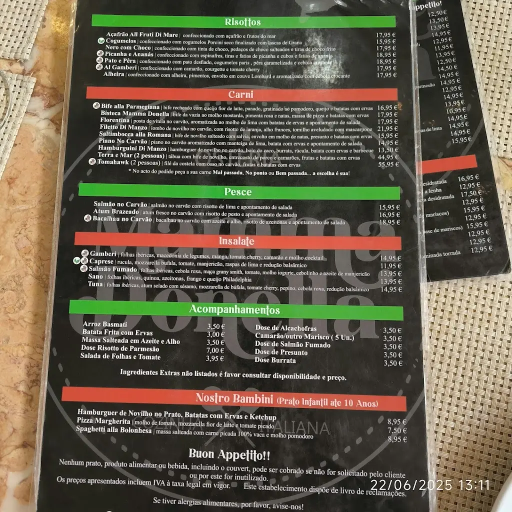 Menu_Mamma Donella_Massamá_immagine_2