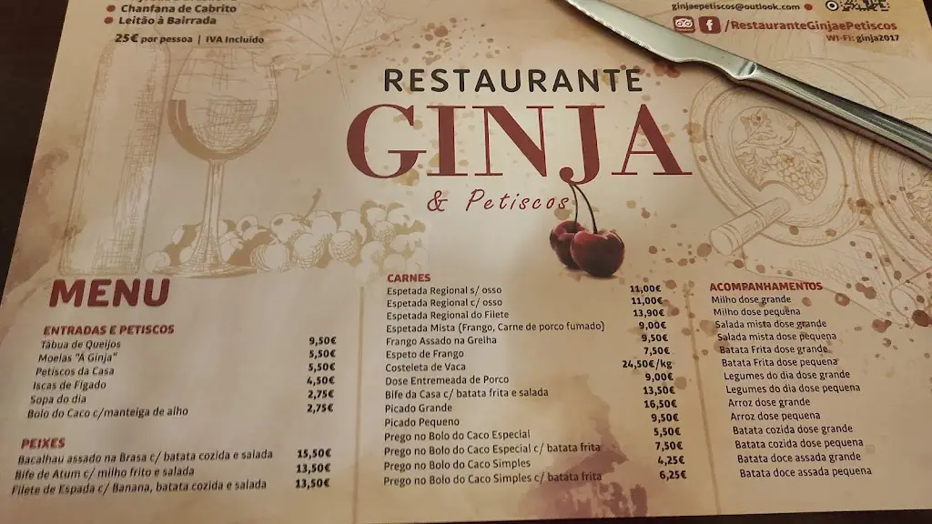 Menu_Restaurante A Ginja_Mata de Lobos_imagen_2