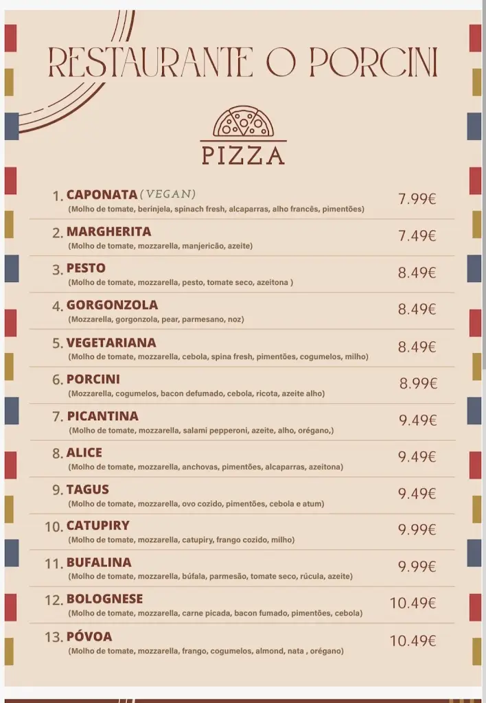 Menu_O Porcini Pizzeria e Pasta_Forte da Casa_imagen_2