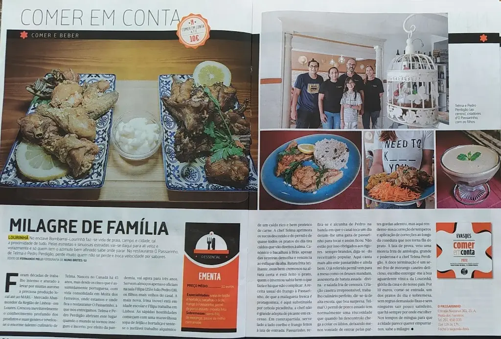 Menu_Restaurante O Passarinho_Moita dos Ferreiros_immagine_1