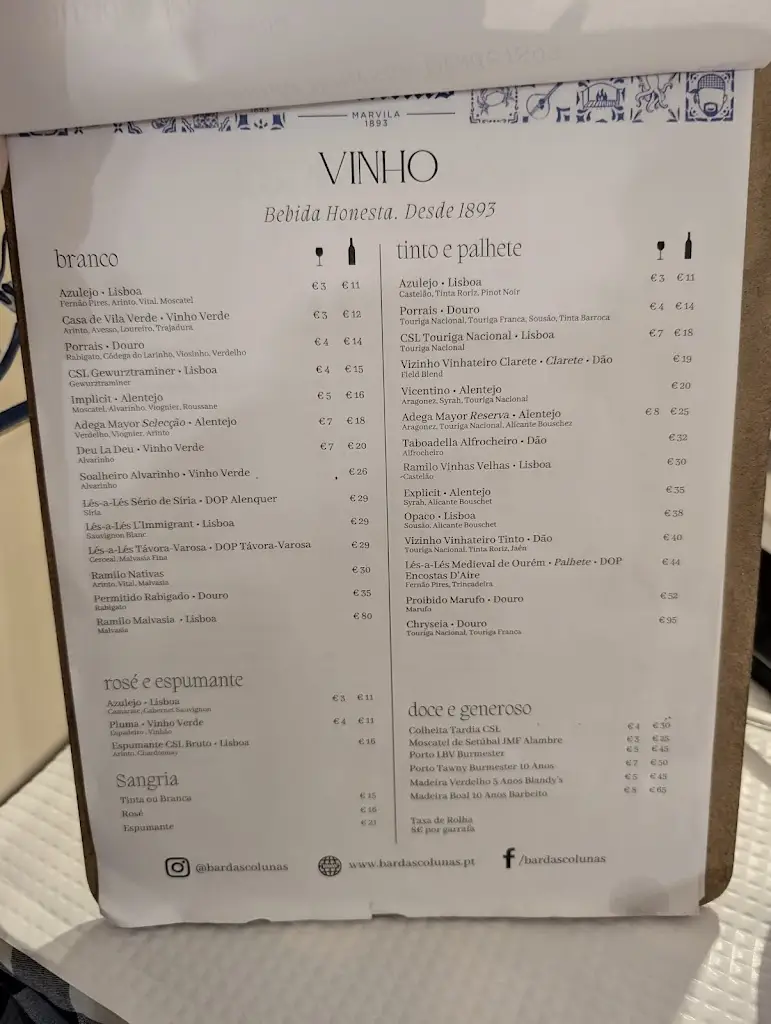 Menu_Bar das Colunas_Marvila_immagine_1