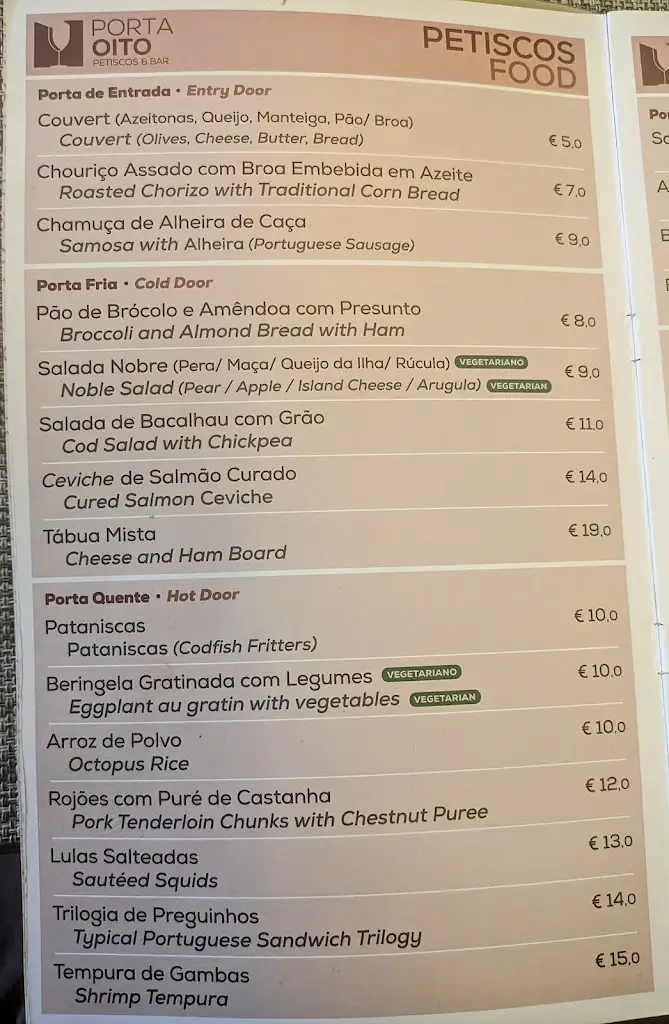 Menu_Porta Oito Petiscos & Bar_Miragaia_immagine_2