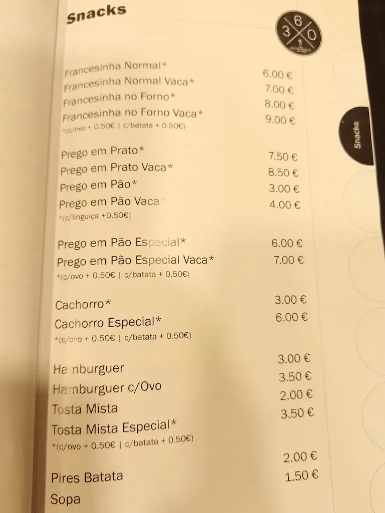 Menu_Restaurante 360_Fiães_immagine_1