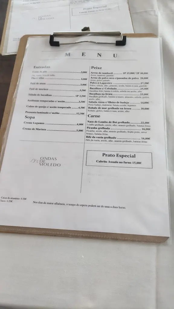 Menu_Ondas de Moledo_Moledo_imagen_1