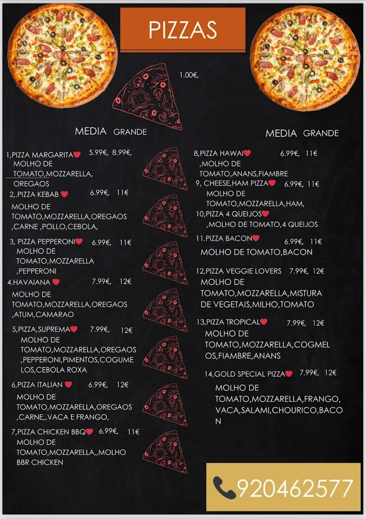 Menu_Gold pizza e kebab_Monte Abraão_imagen_1