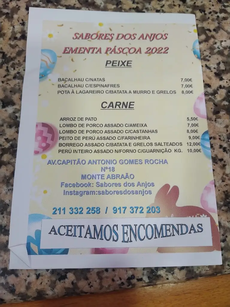 Menu_Sabores dos Anjos_Monte Abraão_immagine_1