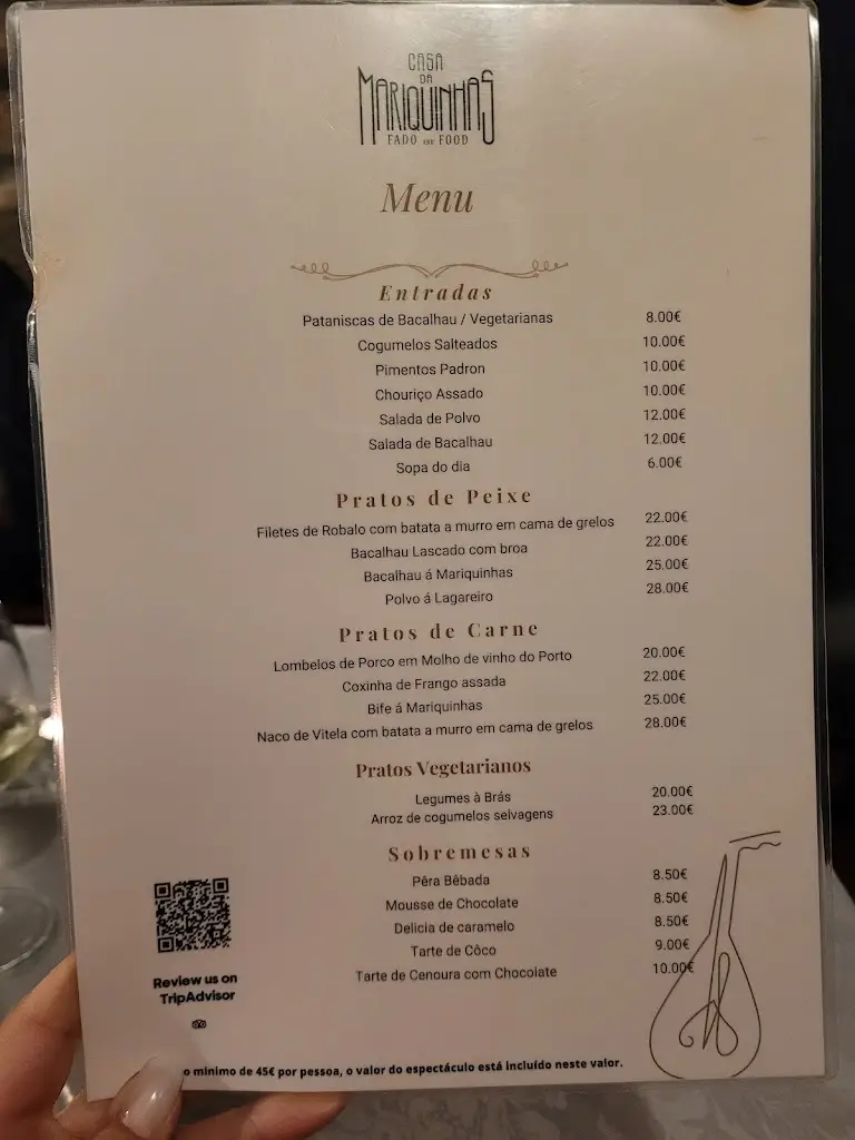 Menu_Casa da Mariquinhas - Fado Porto Est. 1968_Paranhos_immagine_3