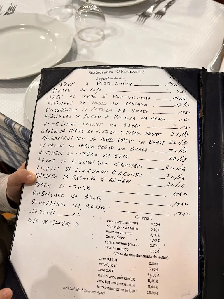 Menu_O Pombalino_Oeiras_imagen_3