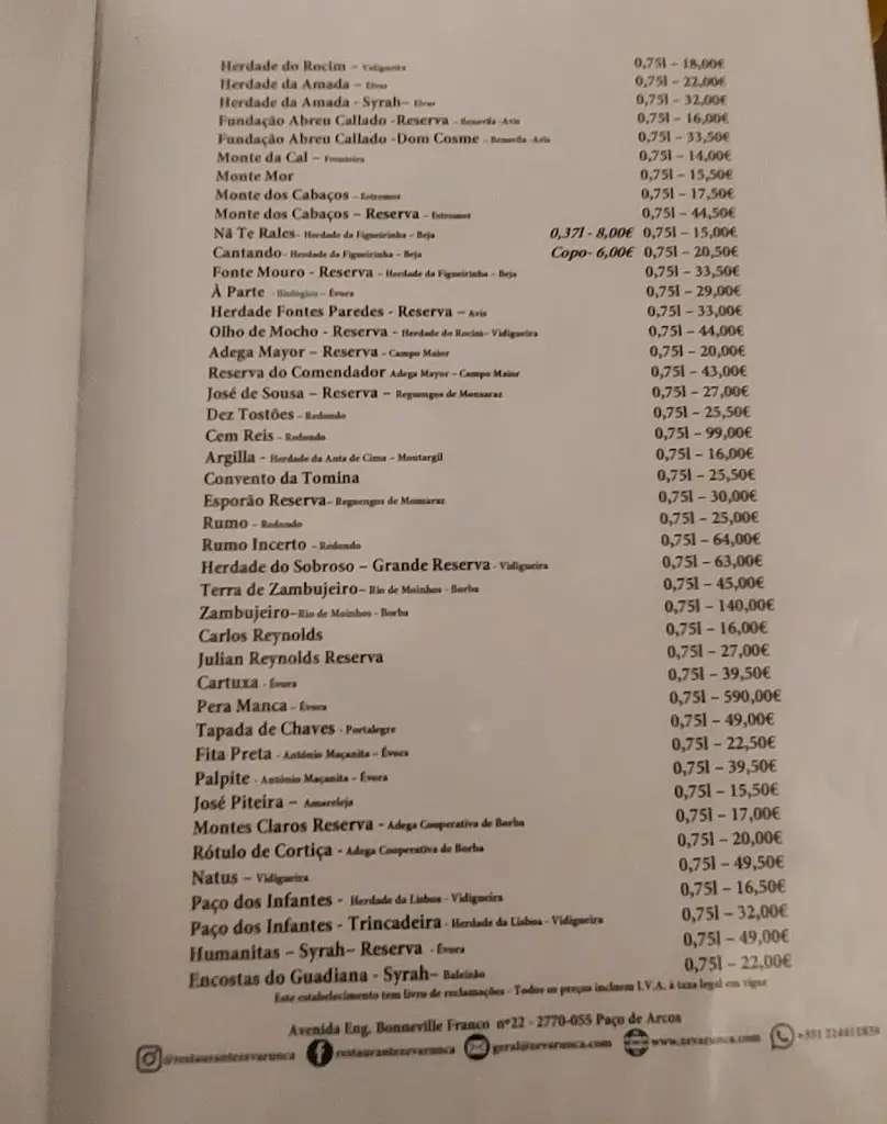 Menü_Zé Varunca_Oeiras_Bild_1