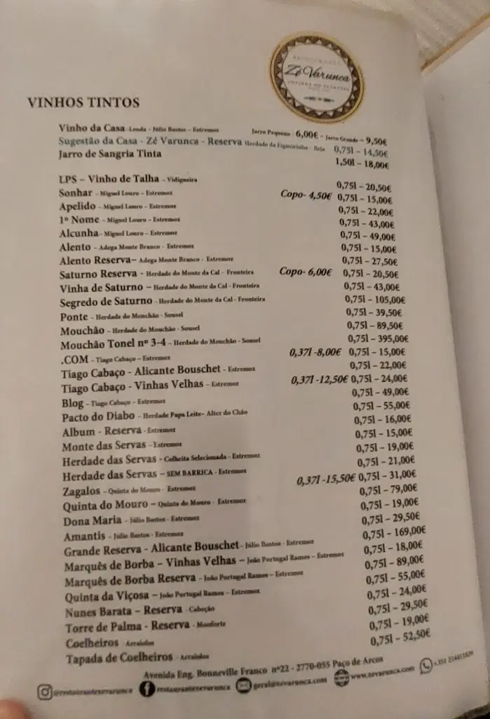 Menü_Zé Varunca_Oeiras_Bild_2