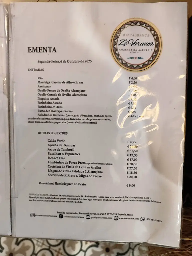 Menü_Zé Varunca_Oeiras_Bild_3