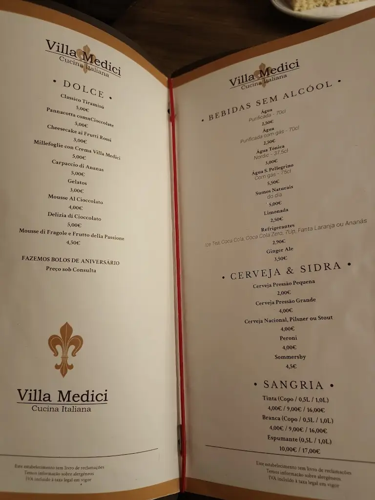 Menu_Osteria Villa Medici (Odivelas)_Odivelas_immagine_1