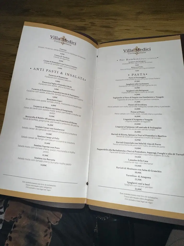 Menu_Osteria Villa Medici (Odivelas)_Odivelas_immagine_3