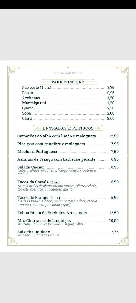 Menu_El Canto_Odivelas Municipality_immagine_1