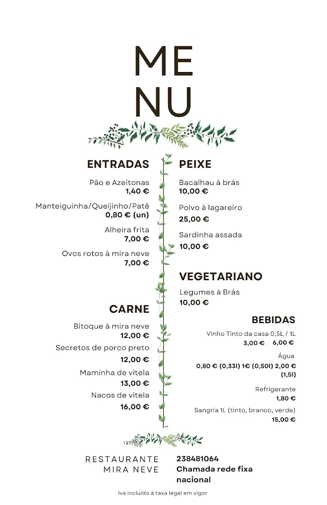 Menu_Restaurante Mira Neve_Pinhanços_immagine_1