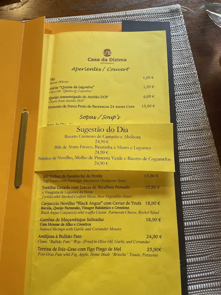 Menu_Casa da Dízima_Paço de Arcos_immagine_2