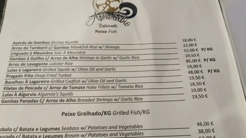 Menü_Astrolábio_Paço de Arcos_Bild_4