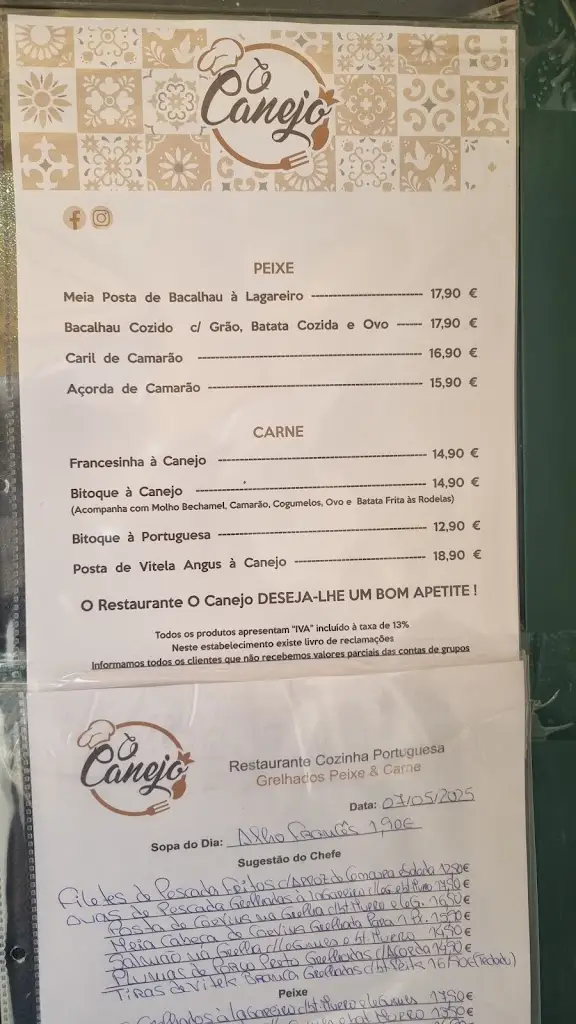 Menu_O Canejo_Paço de Arcos_immagine_1