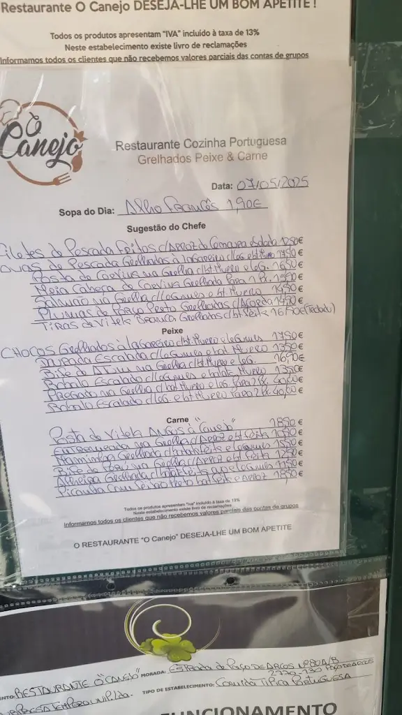 Menu_O Canejo_Paço de Arcos_immagine_2