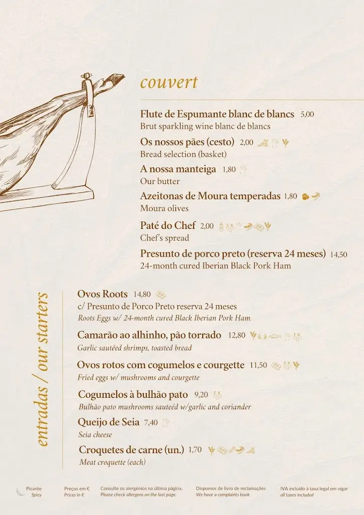 Menu_Restaurante Roots_Ponte do Rol_immagine_1