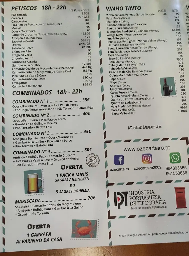 Menu_O Zé Carteiro_Póvoa de Santa Iria_immagine_3