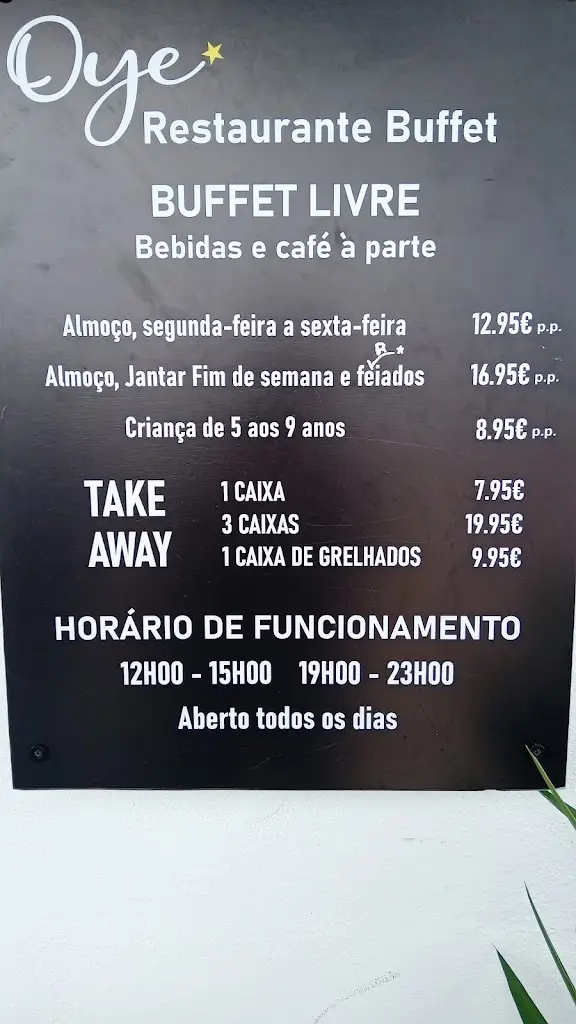 Menu_Oye Restaurante Buffet_Póvoa de Santa Iria_immagine_4