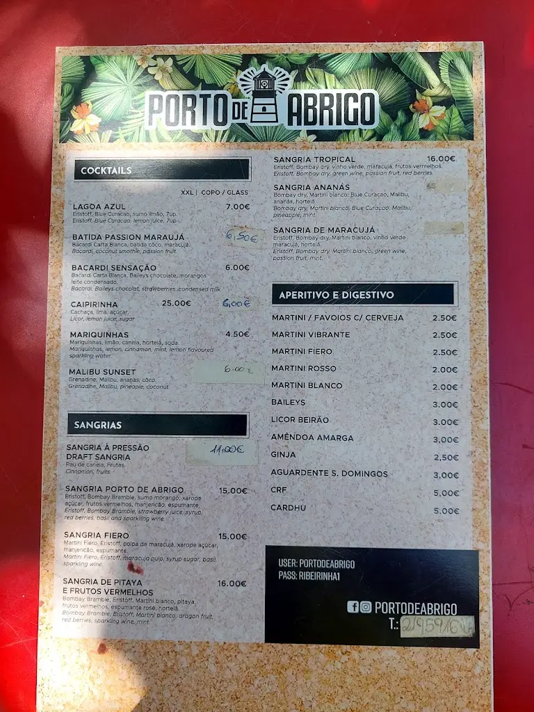 Menu_Porto de Abrigo_Póvoa de Santa Iria_imagen_3