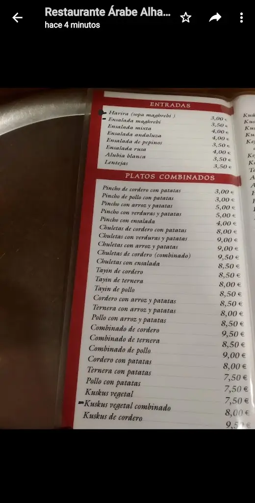 Menü_Restaurante Reboleira_Reboleiro_Bild_1