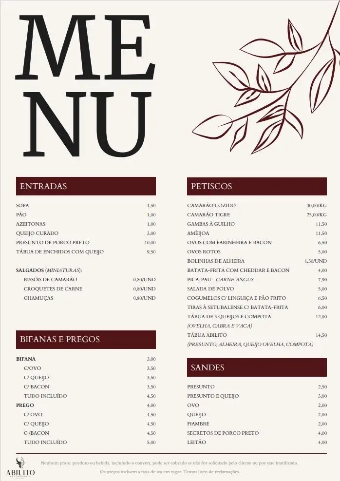 Menu_Abilito_Póvoa de Santo Adrião_immagine_4